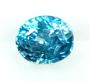 NATURL BLUE ZIRCON 1.15 Cts BEAUTIFUL LOVELY LUSTER AND COLOR OVAL LOOSESTONE - Picture 1 of 4