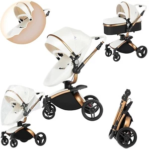 2 in 1 Convertible Baby Stroller with Bassinet 360° Rotatable One-Click Folding - Picture 1 of 15