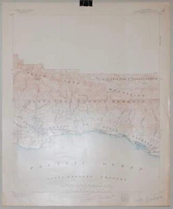 1903 Rare Antique Topo Map of Santa Barbara, California USGS, Goode - Picture 1 of 2