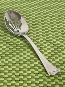 Lenox BUTLER'S PANTRY Stainless Pierced Serving Spoon 18/8 Glossy Flatware - Picture 1 of 7