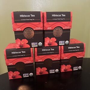 Lot Of 5 Buddha Teas 100% Organic Herbal Hibiscus Tea, 18 Tea Bags