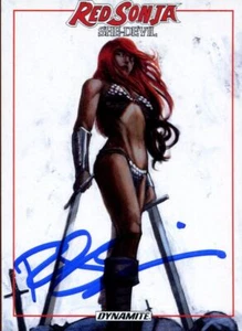 Red Sonja She Devil 6 Of 6 Bob Q Autograph Card Blue Pen - Picture 1 of 1