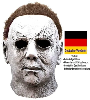 Michael Myers Halloween Maske Deluxe Horror Mask Latex Karneval Fasching Meyers - Bild 1 von 2
