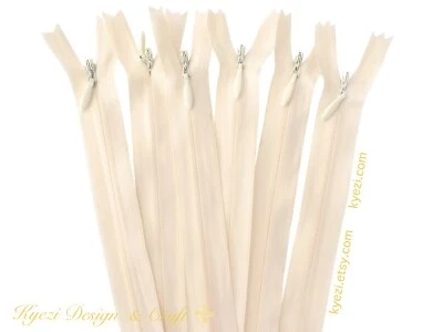 5 15 pcs Invisible Zippers - 9", 12", 14", 16", 18", 22" inch zipper, #3  - Image 1 of 4