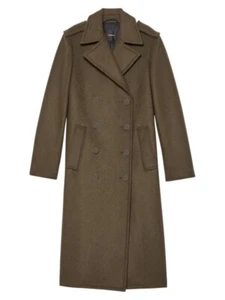 Theory Women's Sargent Recycled Wool Coat Dark brown Size 0 MSRP $895 - Picture 1 of 1