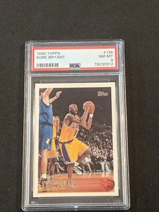 1996 Topps Kobe Bryant Rookie PSA 8 NM-MT Card #138 HOF Legend Black Mamba - Bild 1 von 5