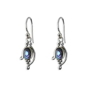 Perlmutt Muschel Ohrringe Abalone Hänger ECHT 925er Silber Schmuck SER394 - Bild 1 von 3