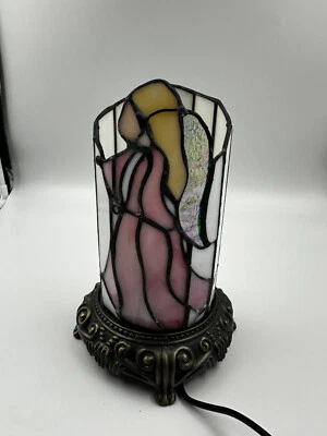 Tiffany Tischlampe Vintage Tiffany Stil Engelslampe   Höhe ca 21cm - Bild 1 von 4