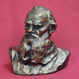 Antiguo Busto Grande Leo TOLSTOI De Colección ESTATUA Soviética URSS Estatuilla Escritor Ruso - Imagen 1 de 8
