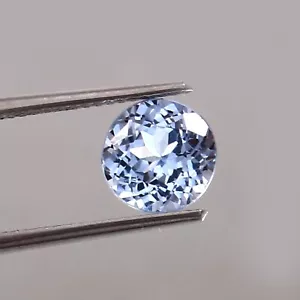 AAA Grade Natural Flawless Sky blue Aquamarine Round Loose Cut Gemstone 8x8x5 MM - Picture 1 of 4
