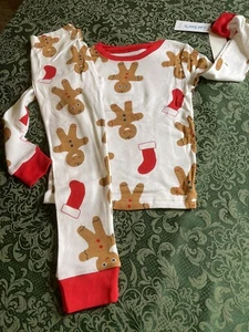 NWT 12 14 7 6 5 8 4 10 gingerbread unise christmas match family pajamas carters - Picture 1 of 5