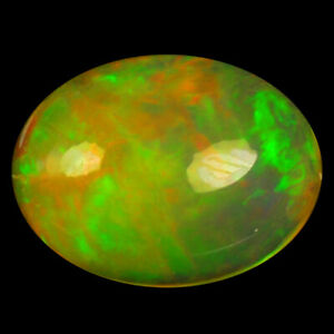1.68 Ct Eye Popping Fire (10 x 8 mm)Harlequin Rainbow Color Natural Rainbow Opal