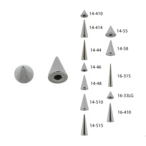 Pair of Steel Externally Threaded Replacement Cones 16&14 Gauge - Picture 1 of 1