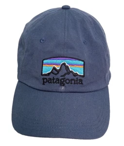 Patagonia Fitz Roy Horizons Logo Trad Cap Baseball Hat Blue Strapback - Picture 1 of 8