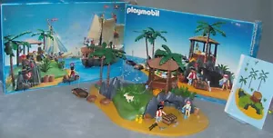 PLAYMOBIL PIRAT GEHEIME SCHATZINSEL MIT ZUBEHÖR 3799 KOMPLETT + BOX SEHR GUTER ZUSTAND - Bild 1 von 8