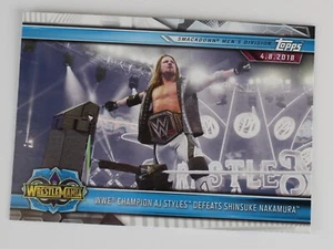 AJ Styles WWE Wrestling Trading Card Topps Raw 2018 WrestleMania 2019 #96 - Picture 1 of 3
