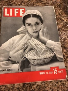 Life Magazine - March 28, 1948 (DX-40) Basket Handbags - Picture 1 of 13