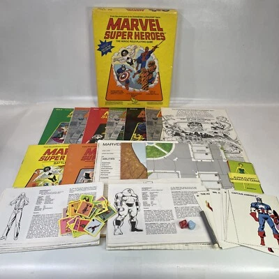 Lote masivo TSR Marvel Super Heroes RPG Set básico X-MEN módulos dados accesorios Foto 1 de 4