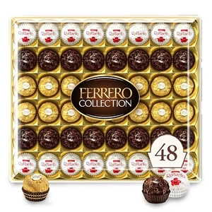 Ferrero Rocher,48 Count,Premium Gourmet Assorted Hazelnut Milk Chocolate,18.2 oz - Picture 1 of 2