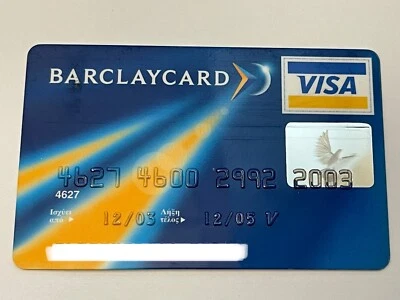 Tarjeta de crédito Barclaycard Visa Grecia expiró en 2005 Foto 1 de 2