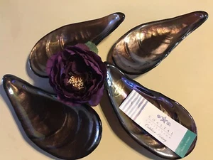 Akcam Dishes Purple Iridescent Appetizer Plates ,Made In Turkey. - Picture 1 of 8