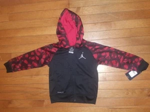 NIKE Jordan Youth  Red/Blk Full Zip Hoodie Jacket Size 4  NWT - Picture 1 of 1