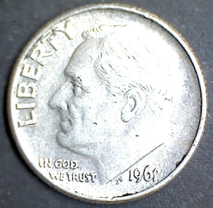 1961 D Roosevelt Silber Groschen - Bild 1 von 2