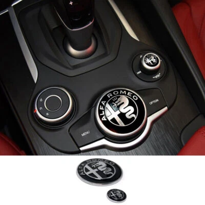 Knob Decoration For Alfa Romeo Giulia Stelvio Center Console Zinc Alloy Cover - Image 1 of 3