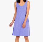 FRESH PRODUCE Small PERI BLUE Pinstripe DRAPE Cotton Jersey Dress $75 NWT S