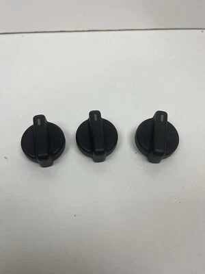1996-1998 Jeep Cherokee AC Heater Climate Control Knob Black Set of 3 OEM - Image 1 of 3