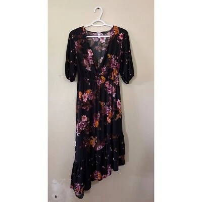 Vestido Isabel Maternity By Ingrid & Isabel Mujer XSmall Media Manga Negro Flor Foto 1 de 4