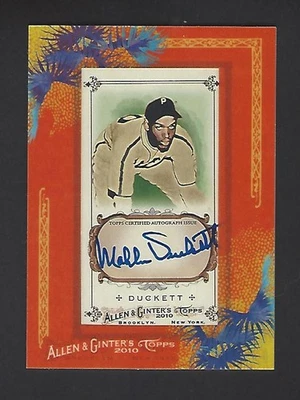 2010 TOPPS ALLEN GINTER RELIC AUTO MAHLON DUCKETT NEGRO LEAGUE AGA-HP - Image 1 of 2