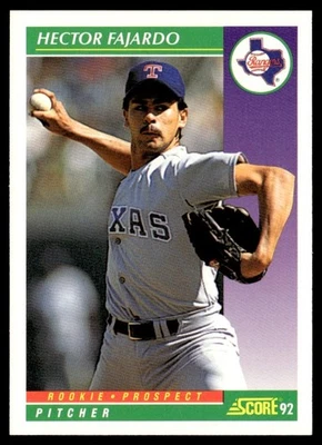 1992 Score Hector Fajardo Rookie Texas Rangers #842 - Image 1 of 2