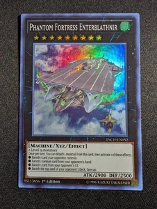 Yugioh - Phantom Fortress Enterblathnir INCH-EN052 1ª Edición Súper Raro Casi Nuevo - Imagen 1 de 2