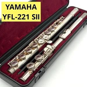 YAMAHA YFL-221S II Flute Nickel Silver Musical instrument Hard case Used - Picture 1 of 10
