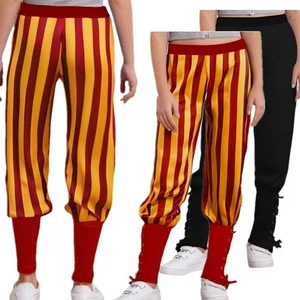 Kids Boys Girls Medieval Pirates Pants Elastic Waistband Tie Ankle Long Trousers - Picture 1 of 62