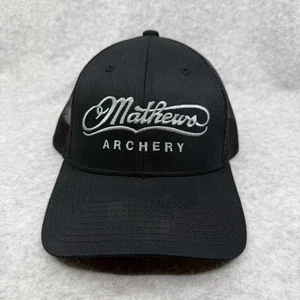 Mathews Archery Black Trucker Hat Snapback Adjustable Hunting Outdoors - Picture 1 of 8