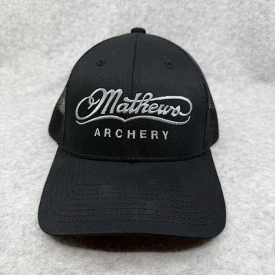 Mathews Archery Black Trucker Hat Snapback Adjustable Hunting Outdoors - Image 1 of 4