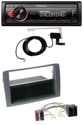 Pioneer USB MP3 DAB Bluetooth Autoradio für Fiat Idea (350, 03-11) - grau - Bild 1 von 4