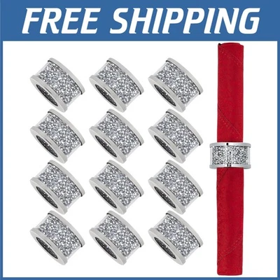 Anillos servilleteros de cristal elegantes - decoración de mesa Foto 1 de 4