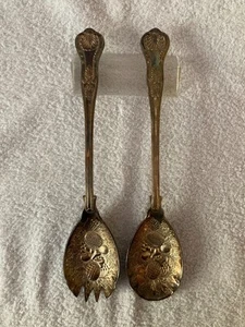 Pair Of Vintage Sheffield Silver Plated Kings Pattern Extra Large Berry Spoons - Picture 1 of 5