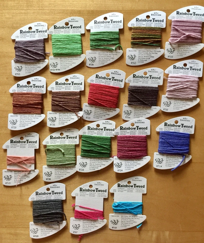 Rainbow Tweed 4 Ply Yarn Many Colors - Rainbow Gallery Yarn for Needlepoint - Image 1 of 1