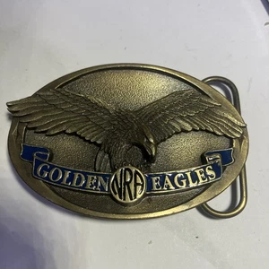 NRA Gürtelschnalle National Rifle Association Golden Eagle 200565 Made In USA - Bild 1 von 4