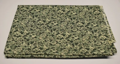 3/4 yard x 44" Vtg USA Concord Fabrics JOAN KESSLER green floral CABBAGE ROSES - Image 1 of 4