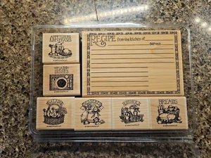 Stampin’ Up Rubber Stamp Set 1996 *From the Kitchen Of Recipe*Complete NIB NEW - Picture 1 of 5