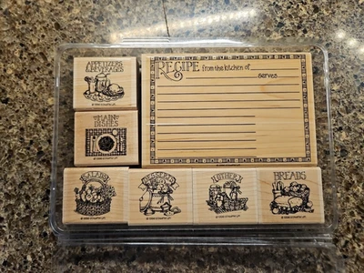 Stampin’ Up Rubber Stamp Set 1996 *From the Kitchen Of Recipe*Complete NIB NEW - Image 1 of 4