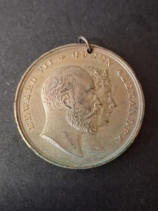 Krönungsmedaille 1902 (vergoldeter Überzug) - Bild 1 von 2