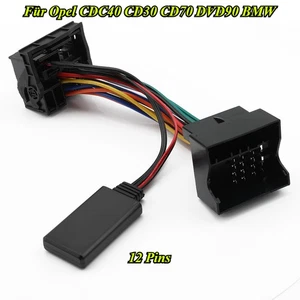 Für Opel CDC40 CD30 CD70 DVD90 BMW 12 Pins Radio Bluetooth Modul Adapter Kable - Bild 1 von 8