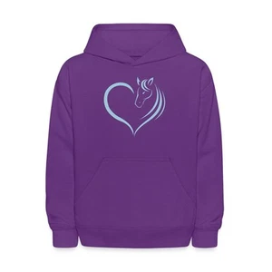 Horse Heart Horse Love Kids' Hoodie - Picture 1 of 16
