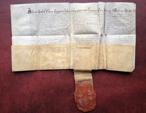 Sceau d'Albert VII Archiduc de Habsbourg et d'Isabelle d'Espagne. 1600. Douai. - Picture 1 of 11